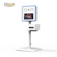 photo booth machine 18.5inch touch screen instant photo booth with printer function portable photo booth for rental