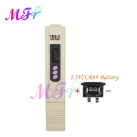 Portable Pen Digital Water Meter Filter Measuring Water Quality Purity Tester TDS Temperature Meter With Battery Thermometer