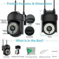 GARANSI CCTV V380 Pro Outdoor Camera Wifi/4G SIM Connection APP 8MP HD CCTV PTZ Night Vision Securit