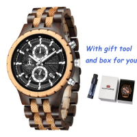 New Fashion Style Men Sports Watches Mix Sandal Wooden Bamboo Watch For Man Wood Strap Quartz Wristwatch Chronograph Relogio