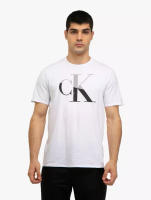 Calvin Klein CALVIN KLEIN JEANS - MISMATCH MONOLOGO CREWNECK TEE - white