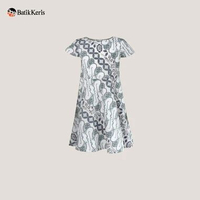 Batik Keris Dress Anak Batik Lengan Pendek Motif Keris Kridananda L Putih