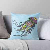 Electric Jellyfish Throw Pillow Pillowcase Cushion Cover Home Decorative Sofa Pillow Cover Cushion Cover 40x40cm 45x45cm