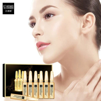 7Pcs/Set 24k gold face serum anti aging essence hyaluronic acid nicotinamide moisturizing whitening smoothing ampoule skin care