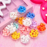 10pcs/box Slime DIY Accessories Cartoon Animals Cake Toy Resin Duck Fluffy Clear Slime Supplies Gift Toy For Children Adult