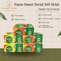 5 PACK Tissue Paseo Smart 540 Helai / Tisu Wajah Halus 540 Helai - 3 PLY
