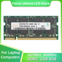 DDR2 2GB 4GB 667MHz 800MHz 2R×8 Laptop RAM Notebook Memory SODIMM PC2-5300 6400 1.8V 200 Pin