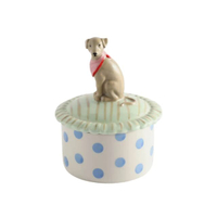 กล่องใส่เครื่องประดับ Trinket Box  ลาย DOG OBJECT สี Pink
