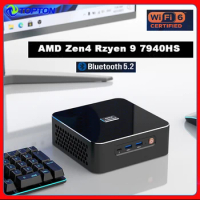 Morefine M600 Mini PC Gamer AMD Rzyen 9 7940HS 7 7840HS 7735HS 2xDDR5 2xPCIe4.0 Dual 2.5G LAN Gaming Mini Computer WiFi6 BT5.2