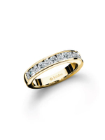 แหวนเพชร Diamond Line Rectangle Diamond Ring - สีโกลด์