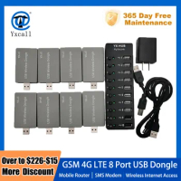 4G LTE USB to UART Mini GSM Gateway 8 Port USB Dongle Mobile Router Module Modem pool 4G LTE Internet Access Bulk SMS device
