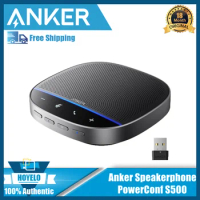 Anker PowerConf S500 Speakerphone with Zoom Rooms and Google Meet Certifications USB-C Conference Speaker Bluetooth Speakerphone