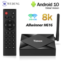 Tanix TX6S Android 10.0 Smart TV Box Allwinner H616 Chip 2.4&amp;5.8G Dual WiFi Bluetooth 4.0 8K HD Smart Set-top Box Fast box