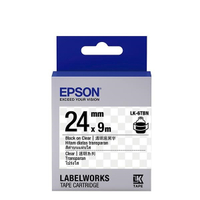 EPSON LK-6TBN 原廠標籤帶 (透明24mm )透明黑 C53S656406