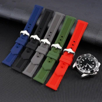 16 18mm 20mm 22mm Silicone Watch Band Men Women Quick Release Rubber Sport Diving Bracelet Universal Strap Accessories for Seiko
