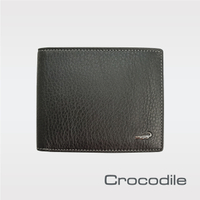 Crocodile (促銷價) 自然摔紋真皮短夾-2色 0203-1101