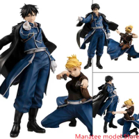 MegaHouse Original FULLMETAL ALCHEMIST Roy Mustang &amp; Riza Hawkeye Set PVC Action Figure Anime Model Toys Collection Doll Gift