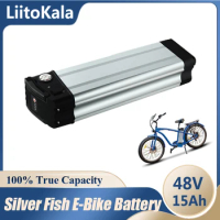 LiitoKala 48V 15Ah Bottom Discharge electric bike bicycle 48V lithium battery silver fish ebike battery Electric Bicycle