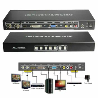 CVBS VGA DVI HDMI Composite R/L All to HD 3G SDI Scaler Converter HD Video