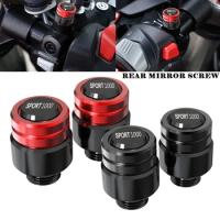 For Ducati SPORT1000 Sport 1000 2006-2020 2021 2022 2023 2024 Motorcycle Universal Tire Valve Stem Caps Covers Rear Mirror Screw