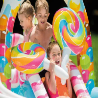 Inflatable Play Center Water Park Inflatable Swimming Pool Slides Intex Candy Zone Play Center