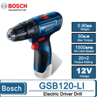 Bosch 12V GSB120-Li Electric Drill Household Cordless Hand Drill Brushless Electric Screwdriver Bosch Professional Power Tool