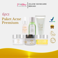 Jglow Skincare Paket Acne Premium 6pcs ( untuk perawatan kulit berjerawat )