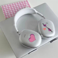 Korea Cute Letter Love Heart Protective Case For Apple Airpods Max Earphone Case Soft Clear Silicone Headphone For Airpods Max