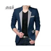 JAS BLAZER FORMAL PRIA KEKINIAN High Panjang High Panjang Hitam Kancing Casual Kerah Kantor Keren
