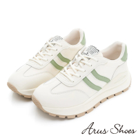【GDC】經典可愛流線設計撞色厚底休閒運動步鞋-綠色(326182-18)