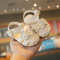 Kids Baby Girls Sandals Shoes Summer Toddler Casual Flower Sandals Infant Girls Soft Sole Shoes Cute Comfortable