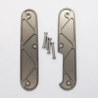 Custom Made Titanium Alloy TC4 Saber Handle Scales Replacement TI Scales for 84mm Swiss Army Knife