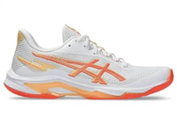 Sepatu Voli Wanita Asics NETBURNER BALLISTIC FF MT 4 WHITE VIVID CORAL 1052A083.101 38
