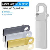 Customizable logo New metal USB Flash Drive 64G 32gb pendrive16g 8G 128G Pen drivewaterproof usb 2.0 memory stick gift