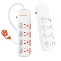 【PowerSync 群加】TS4DB412 4開4插3孔 1.2m 4尺 白色 抗搖擺插頭 滑蓋防塵防雷擊延長線
