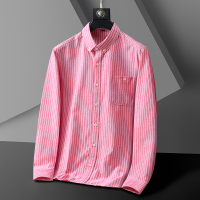 Plus Size 10XL 8XL Striped Cotton Long Sleeve Business Casual Men's Clothing 10XL 8XL 7XL 6XL 5XL Spring Autumn Formal Suit Lining Shirt