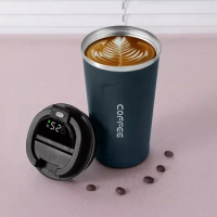 Smart Coffee Tumbler 510ml Stainless Steel Cold Hot Thermos Cup with Intelligent Temperature Display Portable Travel Mug