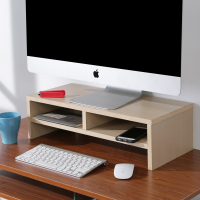 BuyJM 白橡色低甲醛雙層螢幕架/桌上架-DIY
