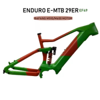 Winowsports Carbon e-MTB Frame 29 Full Suspension Electric Moutain Enduro 29er Frame With Bafang M500 510 M600 Motor 840WH
