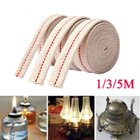 1/3/5M Kerosene Lamp Wick Braided Cotton Wick Flat Cotton Oil Lamp Wick For Oil Lamp
