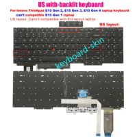 New US No-frame with-backlit Keyboard For IBM Lenovo Thinkpad E15 Gen 2,E15 Gen 3,E15 G4 series laptop