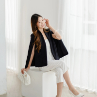 HYERIES CAPE blazer wanita korea / blazer kerja wanita / blazer wanita putih hitam / blazer kantoran