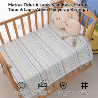 Matras Bayi 6 Lapis Premium - TPU Anti Air & Hypoallergenic, Katun Organik & Busa Berkualitas untuk 