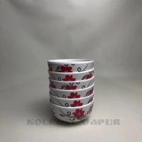 Mangkok Melamin Motif Bunga (1 Lusin ),Mangkok Melamin Kecil ( Ukuran 11cm ) Merah Biru