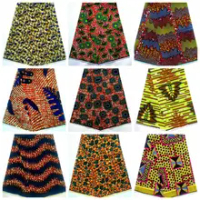 Baru 100% Kapas Ankara Lilin Kain 2021 Afrika Cetak Fabric For Wedding Dress Jaringan Nigeria Kain untuk Wanita Dress6 Meter