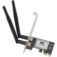 DIEWU desktop PCIe WIFI wireless 300Mbps lan card mini pci-e 2 antenna
