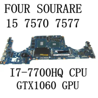 FOR dell Inspiron 15 7570 7577 Laptop Motherboard with I7-7700HQ CPU 6GB GTX1060 GPU CKA50/CKF50 LA-E992P CN-0DP02C Mainboard