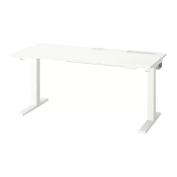 MITTZON 升降式工作桌, 電動 白色, 140x60 公分