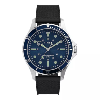 Ferrari Jam Tangan Pria Timex Navi XL TW2U55700 Blue Dial Black Rubber Strap