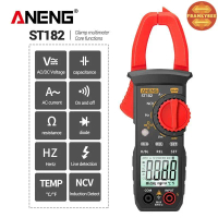 FRANKYBEE ST182 Digital Clamp Meter AC DC Current Voltage Tester Multimeter with Temperature Measure